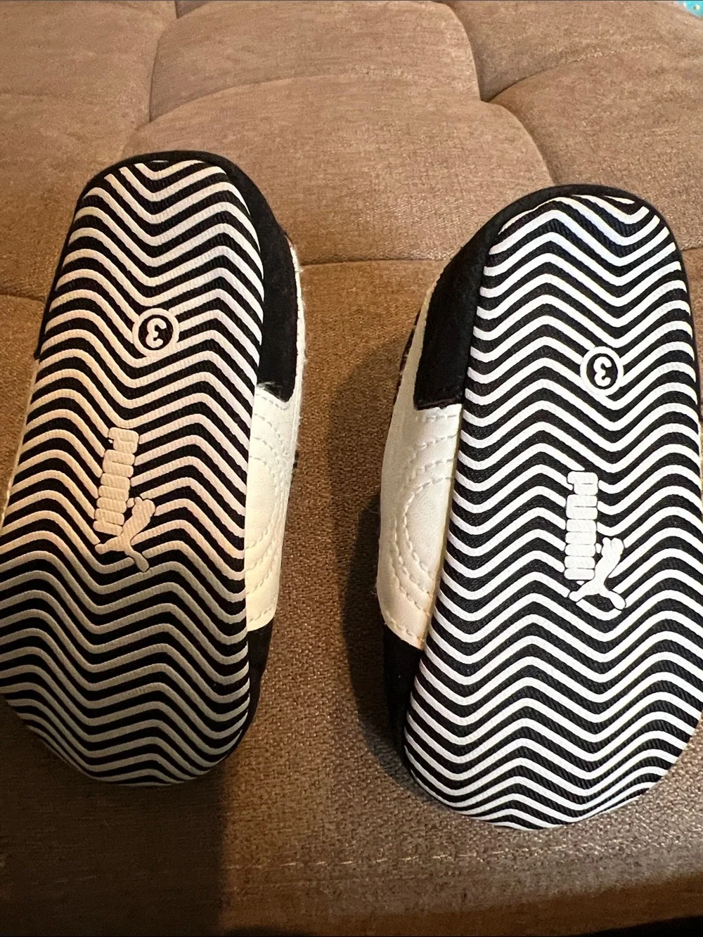 Puma Black & White Toddler Slip-On Sneakers